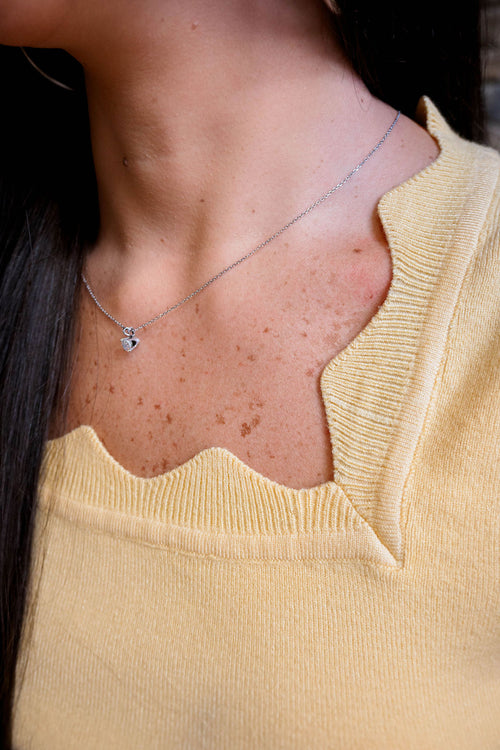 Embrace Of Sweet Elegance Ribbed Top