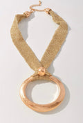 Circle Mesh Statement Necklace