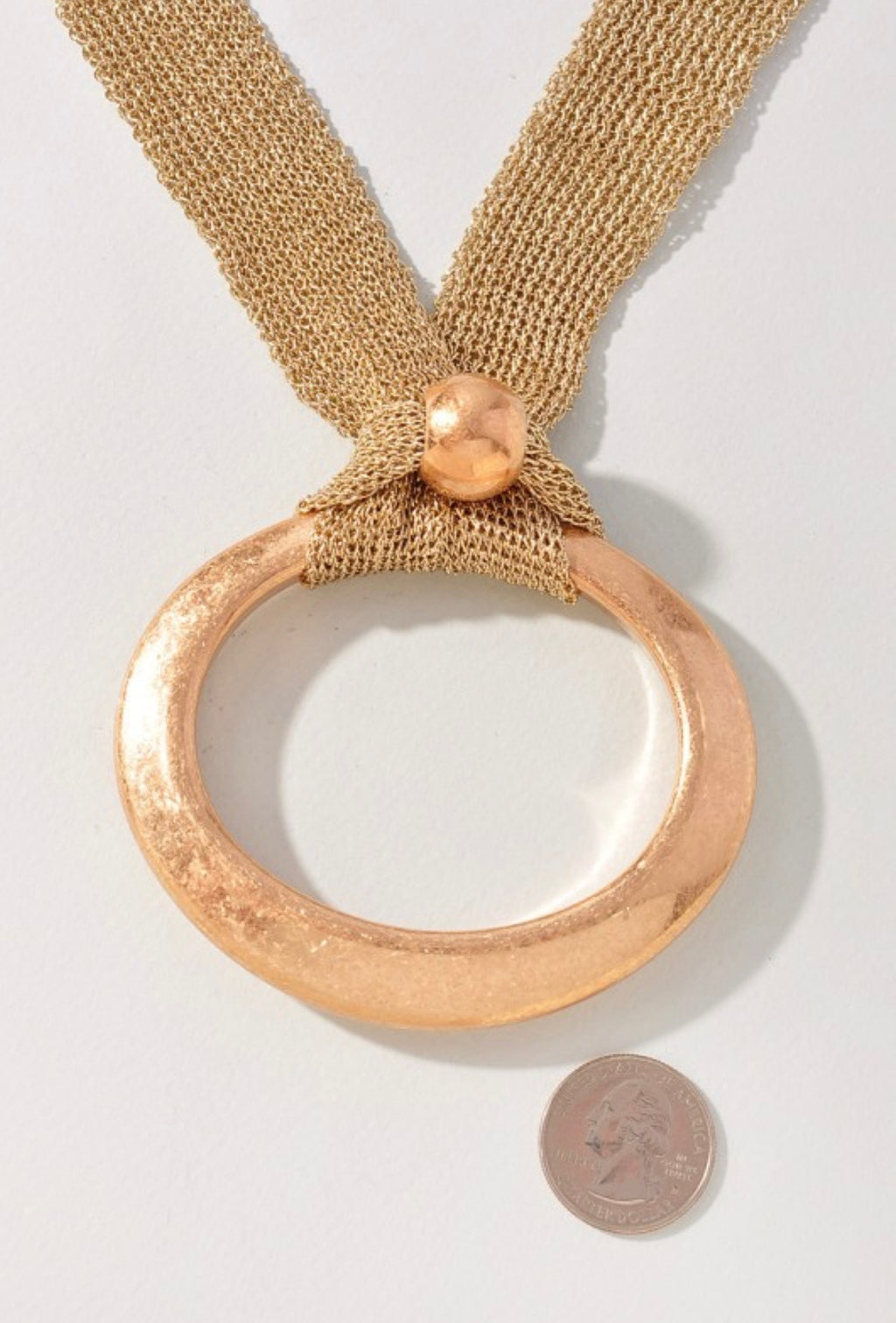 Circle Mesh Statement Necklace